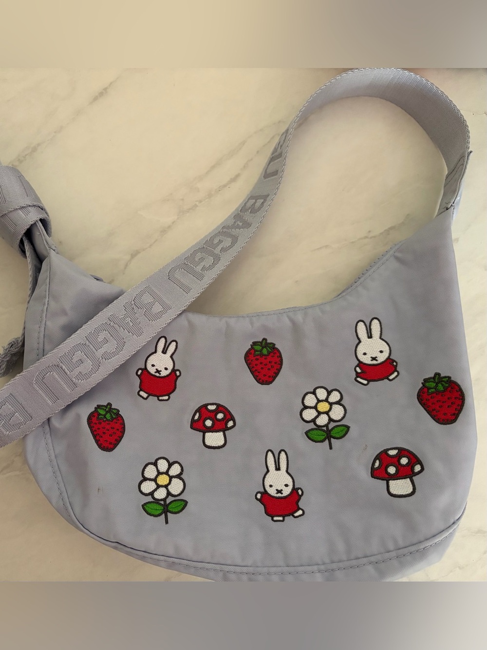 Miffy x BAGGU small nylon crescent bag